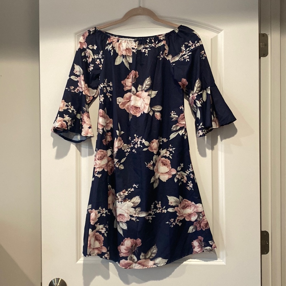 Blue floral dress